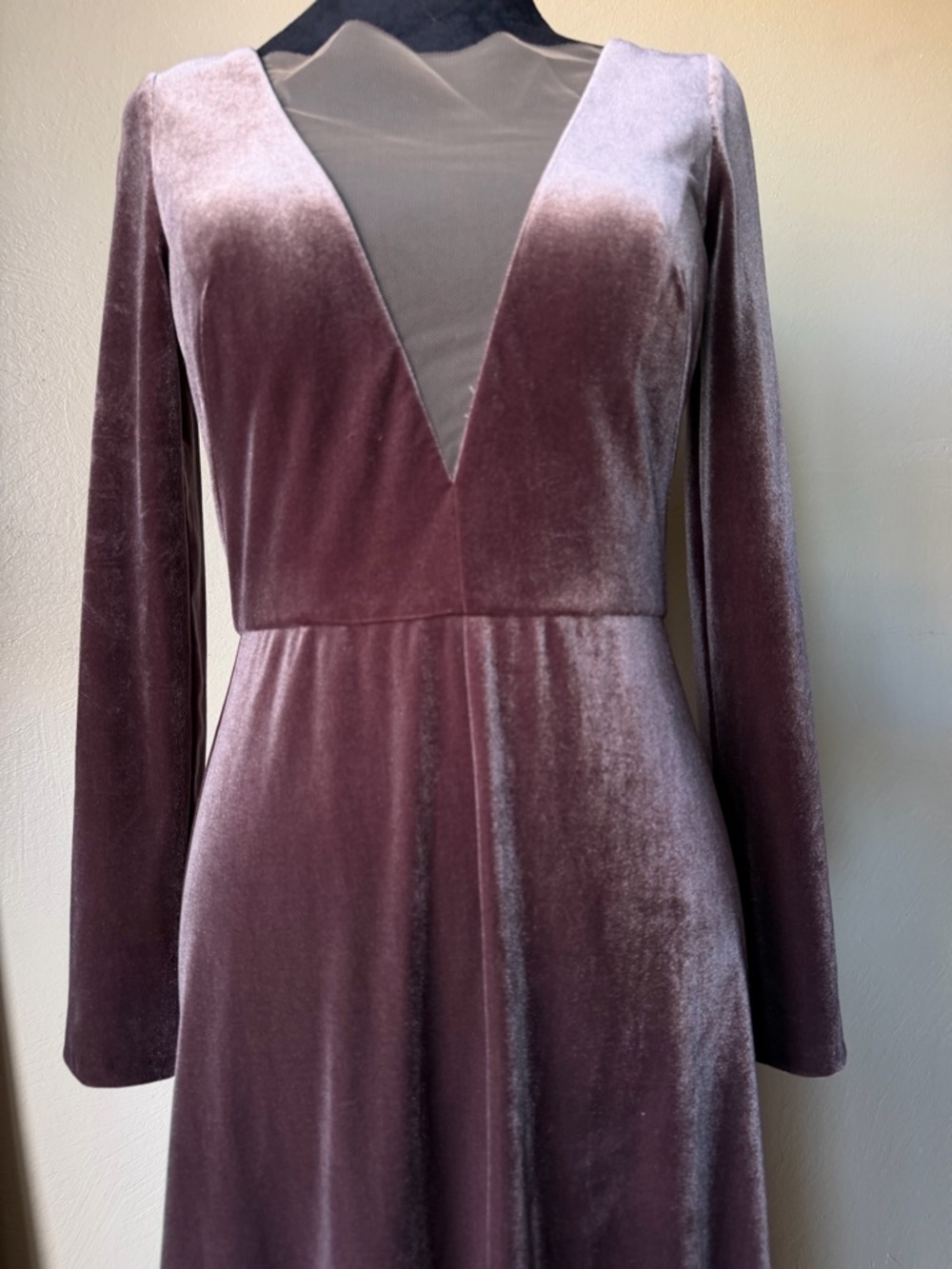Velvet maxi dress open back elegant jenny yoo collection size 4 wedding - Picture 4 of 10
